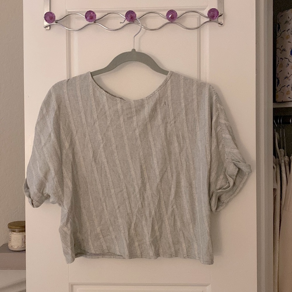 Vintage caution to the wind cropped tee